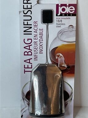 Joie Stainless Steel Tea Bag Infuser with Black Handle